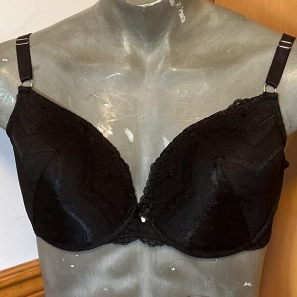 SET of 2 Bundle!! Smart & Sexy Lace Bra Padded 40D Red & Black - Picture 3 of 13